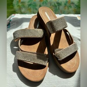 Madden Girl - Adult Brown Sandals with Silver Accents-size 8